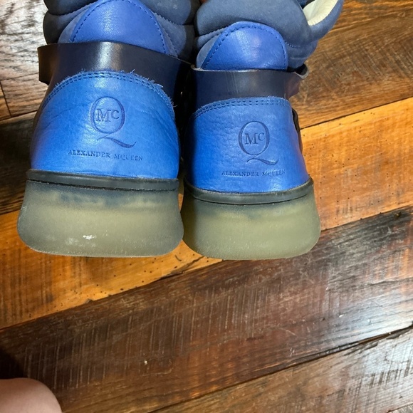 Rare Alexander McQueen x Puma MCQ Blue High Top Sneakers M 11 Designer Collab - Picture 9 of 16